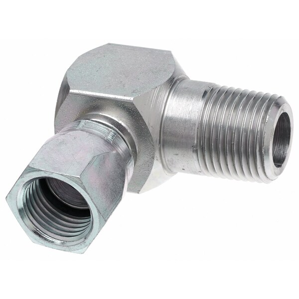 Gates Female JIC 37 Flare Swivel to Male Pipe NPTF - 90 SAE to SAE G60524-0604 - main