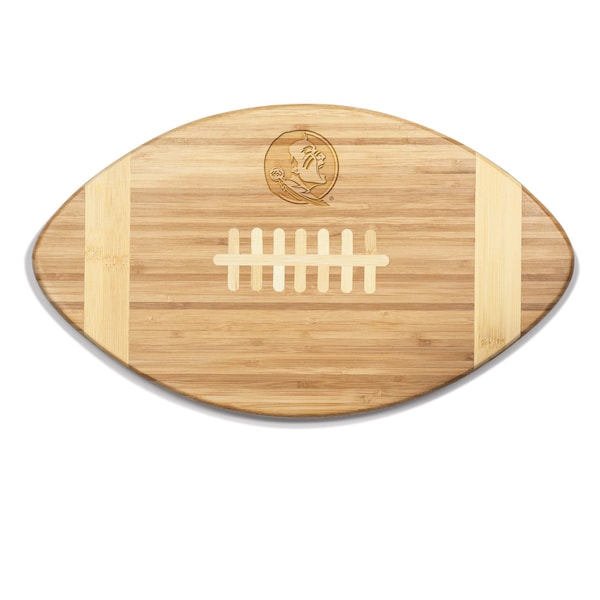 Picnic Time Family Of Brands NCAA Florida State Seminoles Touchdown! Football Cheese Board - Novelty Charcuterie Board 896-00-505-173-0 - main