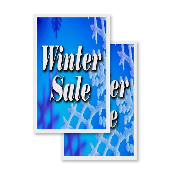 Signmission Winter Sale, Vinyl Decals Only 24 Inch x 36 Inch, Vinyl Decal, 2PK DSB-2436-2PACK-Winter Sale - main