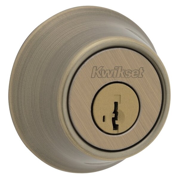 Kwikset Deadbolt, Different, Smartkey Key, Steel, Antique Brass, 238 to 234 in Backset 660 5 RCAL RCS - main