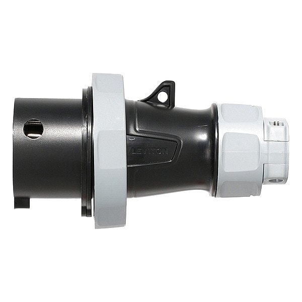 Leviton Pin & Sleeve Plug, 30 A, 600V AC, Three Phase, 3 Pole, IEC Grounding, Black, NEMA 3R, 4X, 6P, 12 430P5WLEV - main