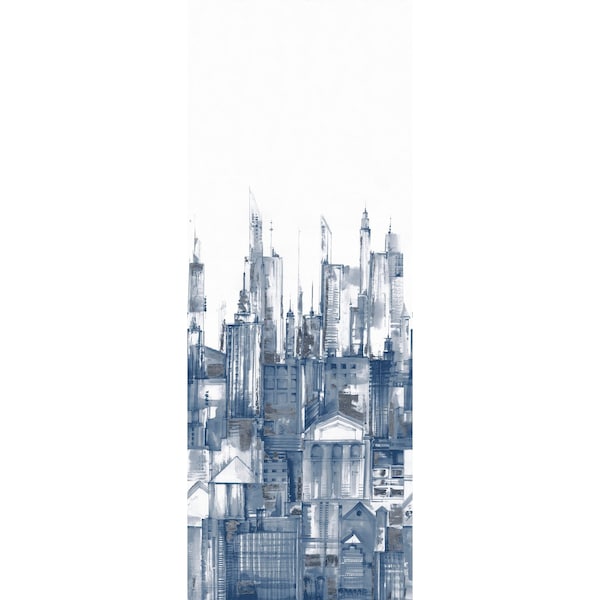 York Wallcoverings Cityscape Blue Wall Mural MU0275M - main