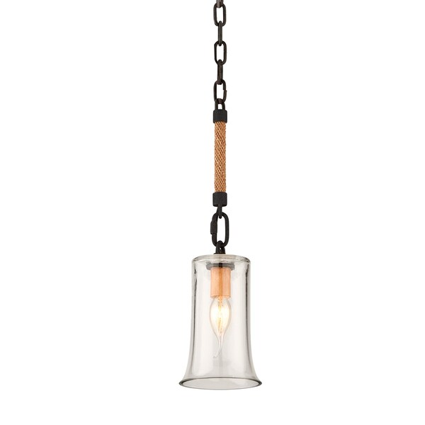 Troy Lighting Pier 39 1 Light Pendant 5 In. Shipyard Bronze F3622 - main