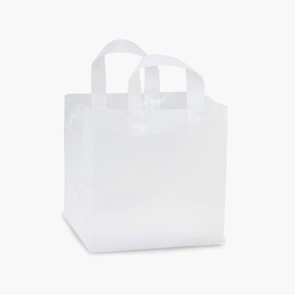 Nashville Wraps Clear Frosted Plastic Gift Bags, Hobo 10x8x10, 3 mil, 25PK 25HBFRP - main