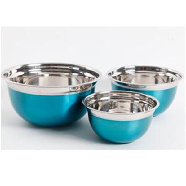 Gibson O Rosamond Mix Bowl Set Turquoise 3 Piece, 3PK 109499.03 - main