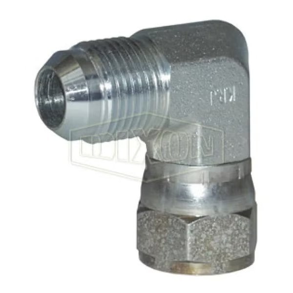 Dixon Hydraulic Elbow, 1-1/16-12 Nominal, 37Deg Male Flare x 37Deg Female Swivel, Steel, Domestic 6500-12 - main