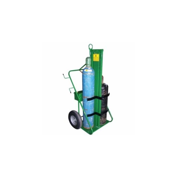 Saf-T-Cart 400 Series Cart, Holds 2 Cylinders, 9-1/2 in to 12-1/2 dia, 16 in Pneumatic wheels 339-552-16FW - main