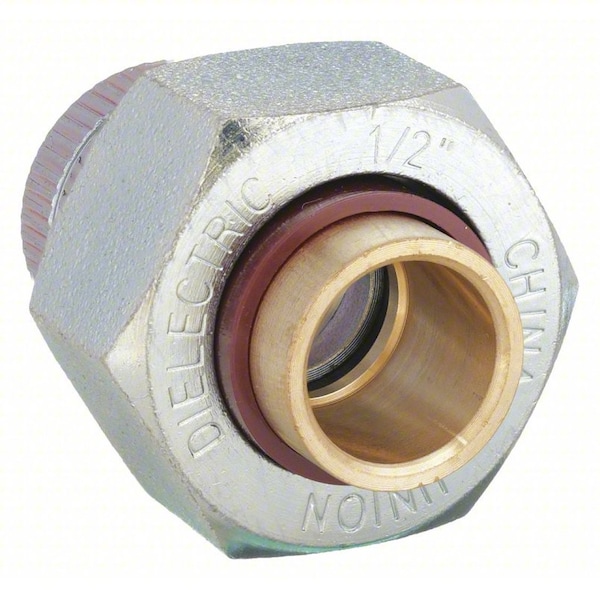 Zoro Select Dielectric Union, 1/2 In, FIP x Solder 168-003NL - main