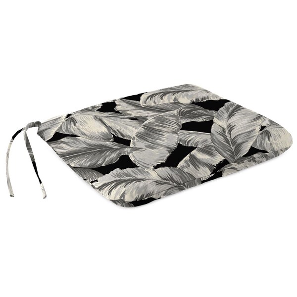 Jordan Mfg Black/White Floral Polyester Seat Pad 17 in. H X 2 in. W X 15.5 in. L 601-6770Q - main