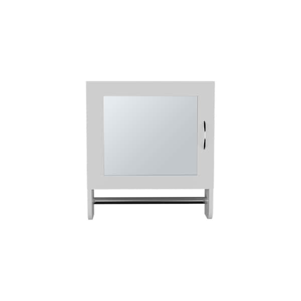 Homeroots 18" White Wood, Metal Floating Bathroom Vanity 571351 - main