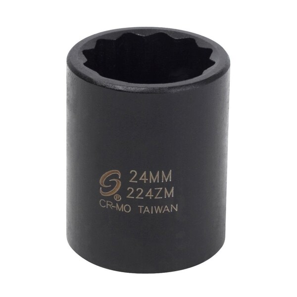 Sunex 1/2 in Drive 24Mm 12-Point Impact Socket 224ZM - main
