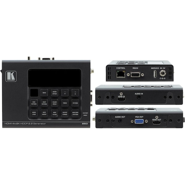 Kramer HDMI 18G (6G PER GRAPHIC CHANNEL) 4K HDR SIGNAL GENERATOR & ANALYZER IS AN A 860 - main