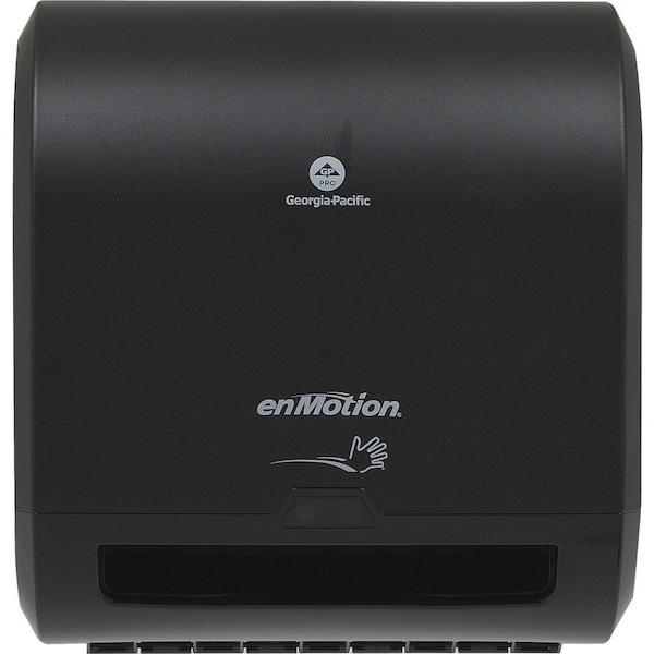Georgia-Pacific enMotion 8 in Automated Touchless Paper Towel Dispenser, Motion Activated, Wall Mount, Black 59498A - main