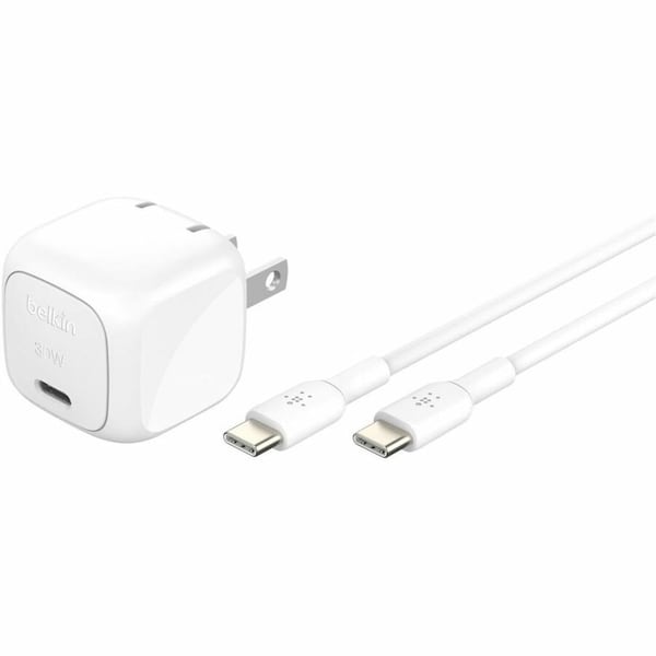 Belkin BoostCharge AC Adapter - 30 W - 3.30 ft Cable WCA008DQ1MWH-B6 - main
