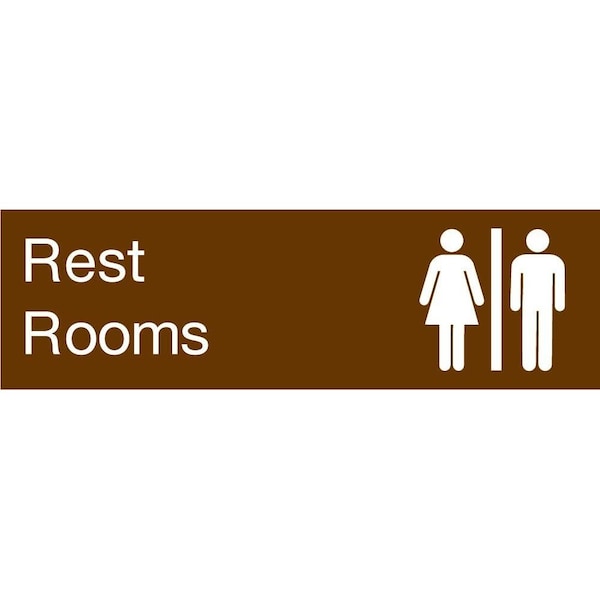 Nmc Rest Rooms Engraved Sign, EN19BN EN19BN - main