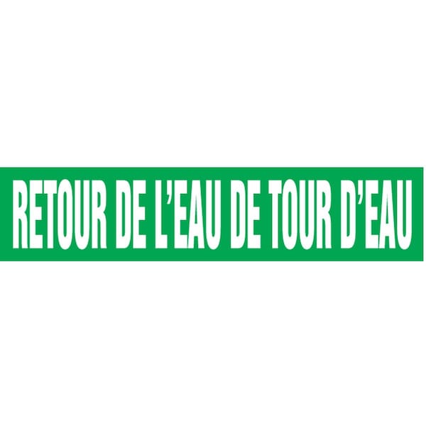 Accuform FRENCH PIPE MARKER RETOUR DE L ft EAU CRPK707STC - main