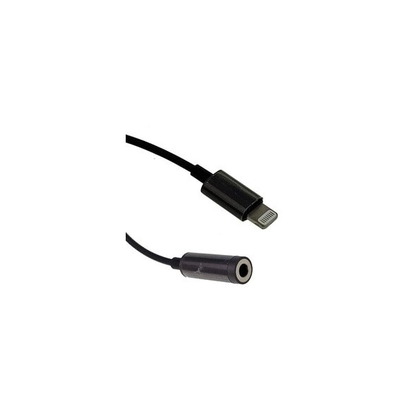 Cable Wholesale Apple Authorized Lightning Male to 3.5mm Adapter Cable, 3 inch, Black 30U2-15503 - main