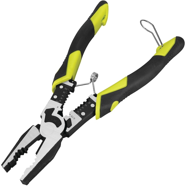Performance Tool 8-1/2 in. Linesman Pliers, Wire Stripper Crimper Cutter Gripper W86508 - main
