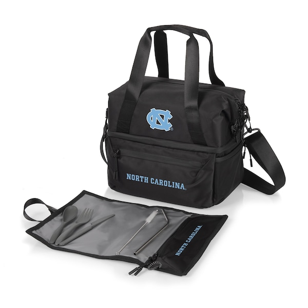 Picnic Time Family Of Brands NCAA North Carolina Tar Heels Tarana Lunch Bag Cooler with Utensils made from Recycled Material 515-01-179-414-0 - main