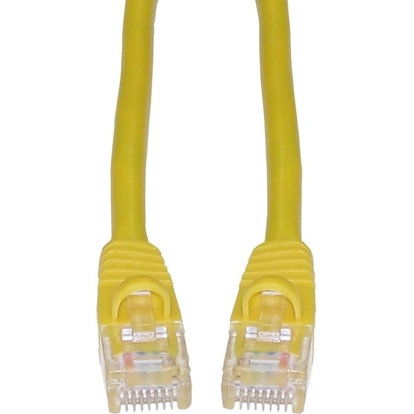 Cable Wholesale Cat5e Yellow Copper Ethernet Patch Cable, Snagless/Molded Boot, POE Compliant, 7 foot 10X6-08107 - main