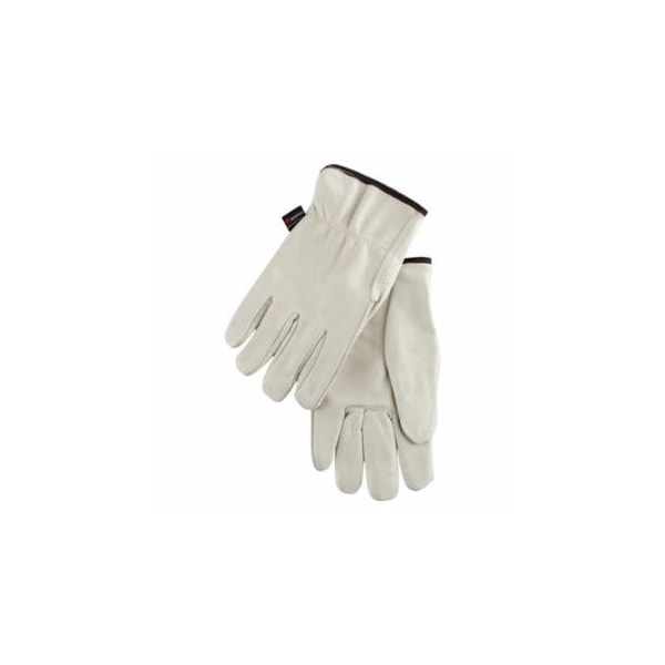 Mcr Safety Insulated Drivers Gloves, 3250, Premium Grade Grain Cowskin, Fleece Lining, Large, White 127-3250L - main