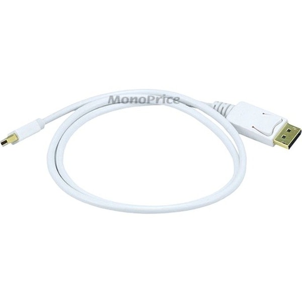 Monoprice 3ft 32AWG Mini DisplayPort to DisplayPort Cable - White 6006 - main