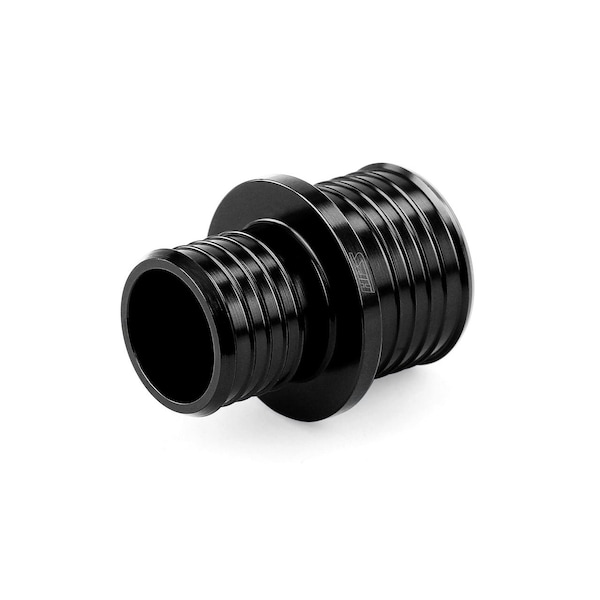 Hps Performance 3/4 in - 1 in OD x 1-1/2 in L, Billet 6061 Aluminum Joiner Hose Union Connector, Anodized Black AHUR-075-100-BLK - main