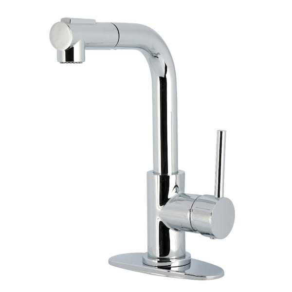 Kingston Brass Single-Handle Pull-Out Bar Faucet, Polished Chrome LS2411DL - main