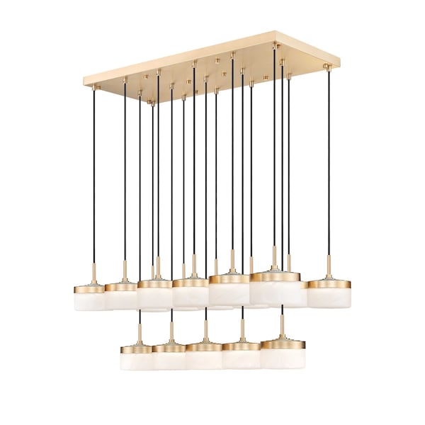 Z-Lite Renaud Modern Gold 17 Light Linear Chandelier 827P6-17L-MGLD-LED - main