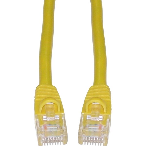Cable Wholesale Cat5e Yellow Copper Ethernet Patch Cable, Snagless/Molded Boot, POE Compliant, 35 foot 10X6-08135 - main