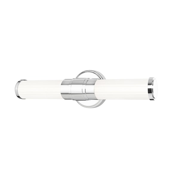 Z-Lite Warwick 1 Light Vanity, Chrome/Opal White, 18.5 In W x 4.75 In H 1020-18W-CH-LED - main