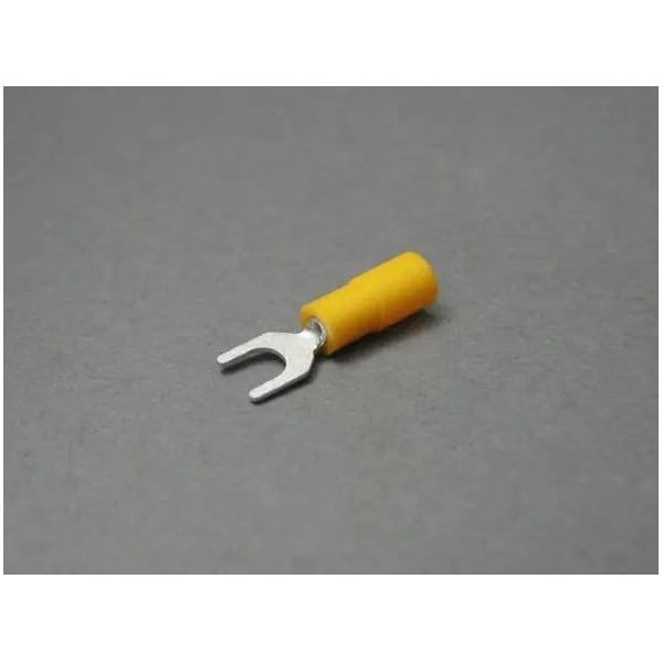 Nichifu Eco-Friendly Polycarbonate Insulated Spade Terminals, Stud 2, AWG 24-20 TMEX 0.3Y-2-YEL - main