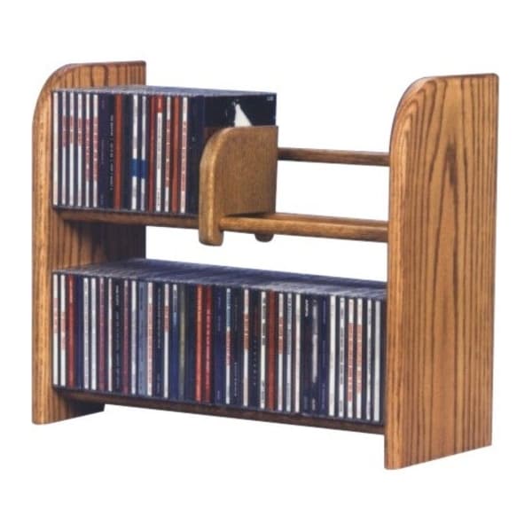 Wood Shed 201 Solid Oak 2 Row Dowel CD Rack 201 - main