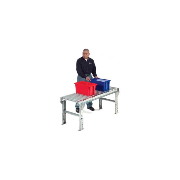 Omni Metalcraft Omni Metalcraft 1.9" Dia. Steel Roller Conveyor Straight Section GPHS1.9X16-36-6-10-LL - main