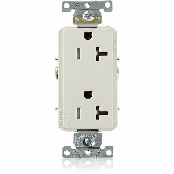 Leviton Commercial Grade Decora Receptacle, 20 Amp, 125 Volt TDR20-T - main