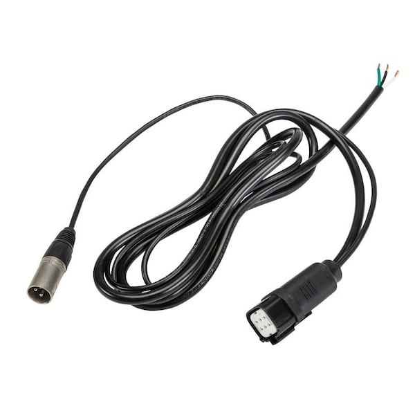 Keystone 6' long 3 wire input cord, 120-277V, with proprietary Waterproof Connector and standard 3-pin XLR co KT-WWLED-DMX-6-WC/XLR - main