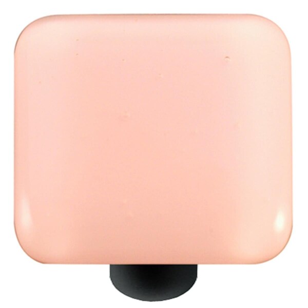 Towels Usa Petal Pink Square Glass Cabinet Knob - Black Post TO2521964 - main