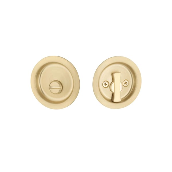 Emtek Pocket Door Locks Privacy Satin Brass EETPDRND63SB - main