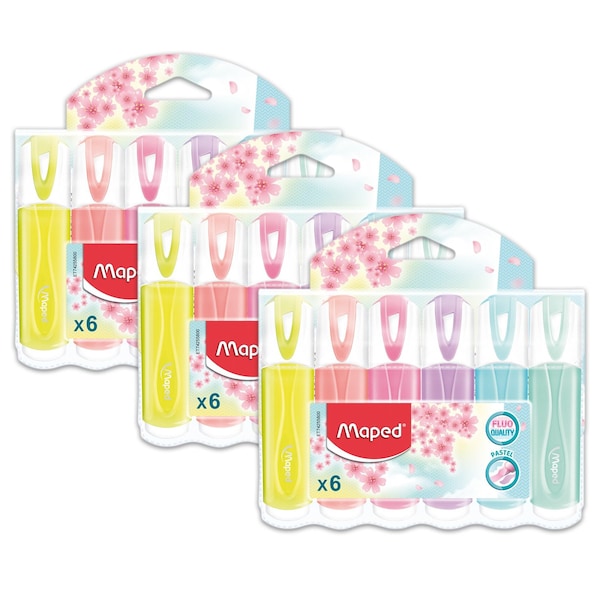 Maped Fluo Peps Classic Pastel Highlighter, 18PK 742558 - main