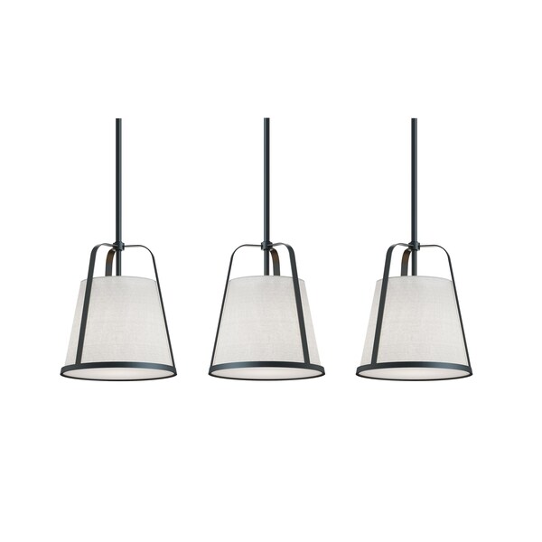 Afx Lizzette 3-Light Linear Pendant, 60W, Black LIZP10MBBKLNR3 - main