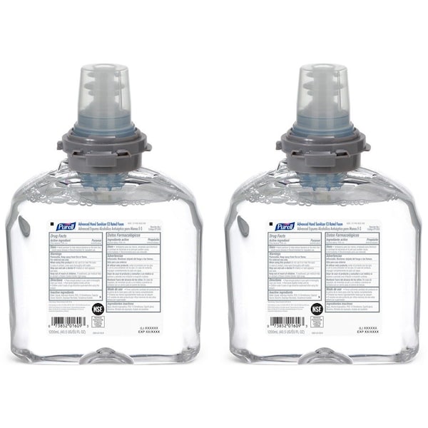 Purell Hand Sanitizer, Foam, 1200mL, PK2 5393-02 - main