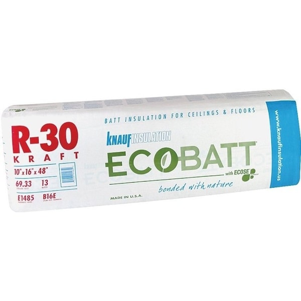 Knauf Insulation Insulation, 48 in L, 16 in W, R30 RValue, Fiberglass, Natural Brown B16E R30K - main