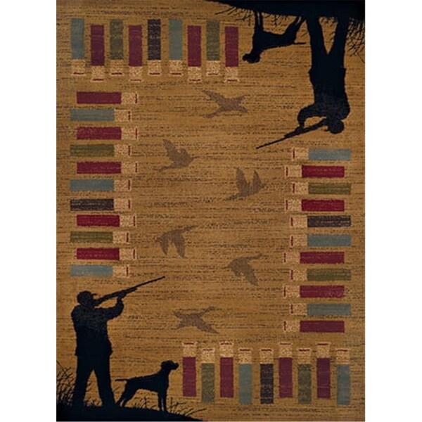 United Weavers 7 ft. 10 in. x 10 ft. 6 in. Affinity Bird Shot Oversize Rug, Gold 750 06218 912 - main