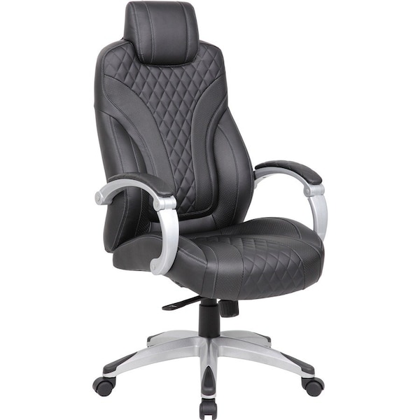 Boss Executive Hinged Arm Chair, Black B8871-BK - main