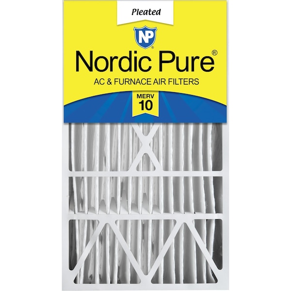 Nordic Pure 16x28x6 Pleated Air Filter, High Capacity, Electrostatically Charged Synthetic Media, MERV 10 16x28x6ASGM10-1 - main