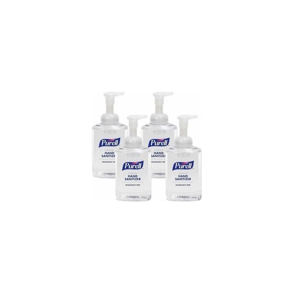 Purell Hand Sanitizer Foam - 1.09 lb - Pump Bottle Dispenser - Kill Germs - Hand, Skin - Clear - Quick, 4PK 5009-04 - main