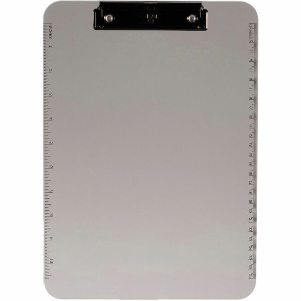 Business Source Flat Clip Plastic Clipboard, Smoke, 6PK BSN01870BD - main
