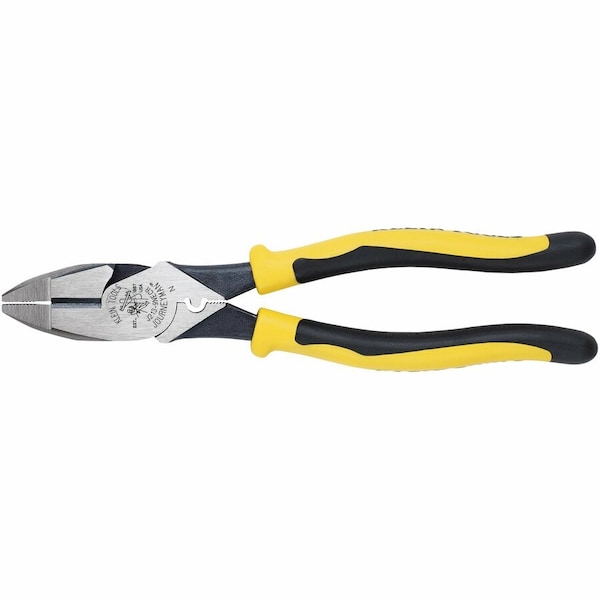 Klein Tools 9 1/2 in Journeyman(TM) Linemans Plier High Leverage w/ Wire Crimper, Steel J213-9NECR - main