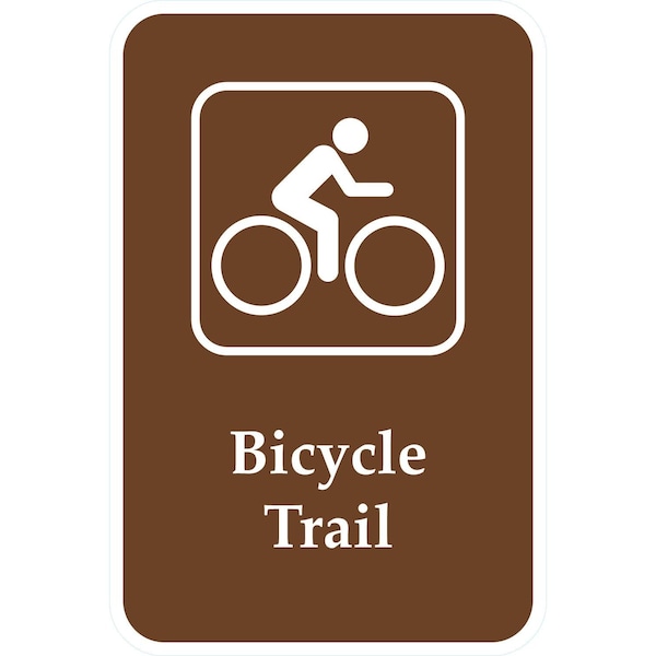 Lyle Bicycle Trail (W/Sym), 12x18, Engineer Grade, Brown G-3595-EG_12x18 - main