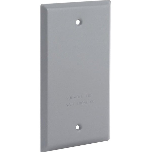 Raco Hubbel Electric Raco Gray Single Gang Blank Switch Plate Cover 5173-0 5173-0 - main